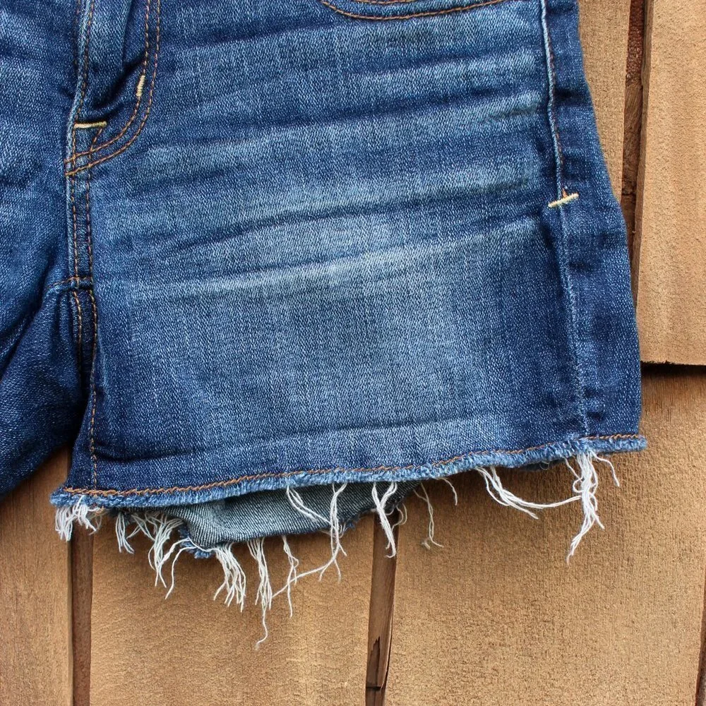 American Eagle Woman's Super Stretch Shorts Size 0 Jean Shorts Cutoff‎ Denim
